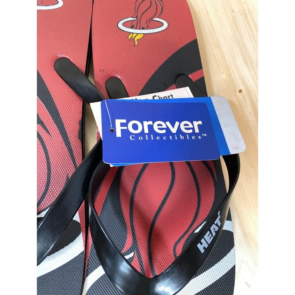 Miami Heat NBA Basketball Flip Flops Team Colors New With Tags Various‎ Sizes